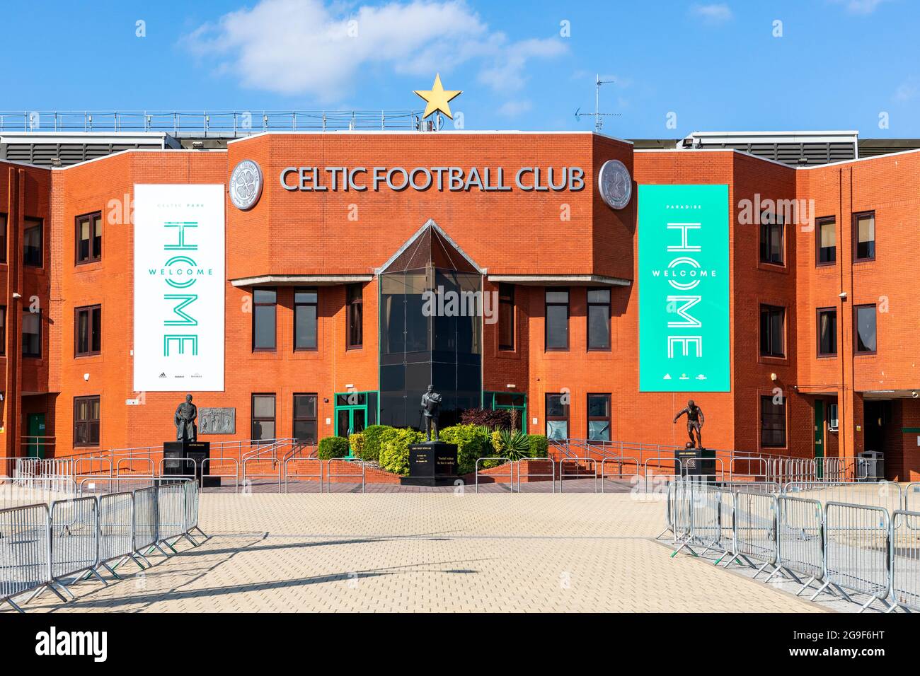 Club de football celtique , entrée principale, Parkhead, London Road, Glasgow, Écosse Banque D'Images