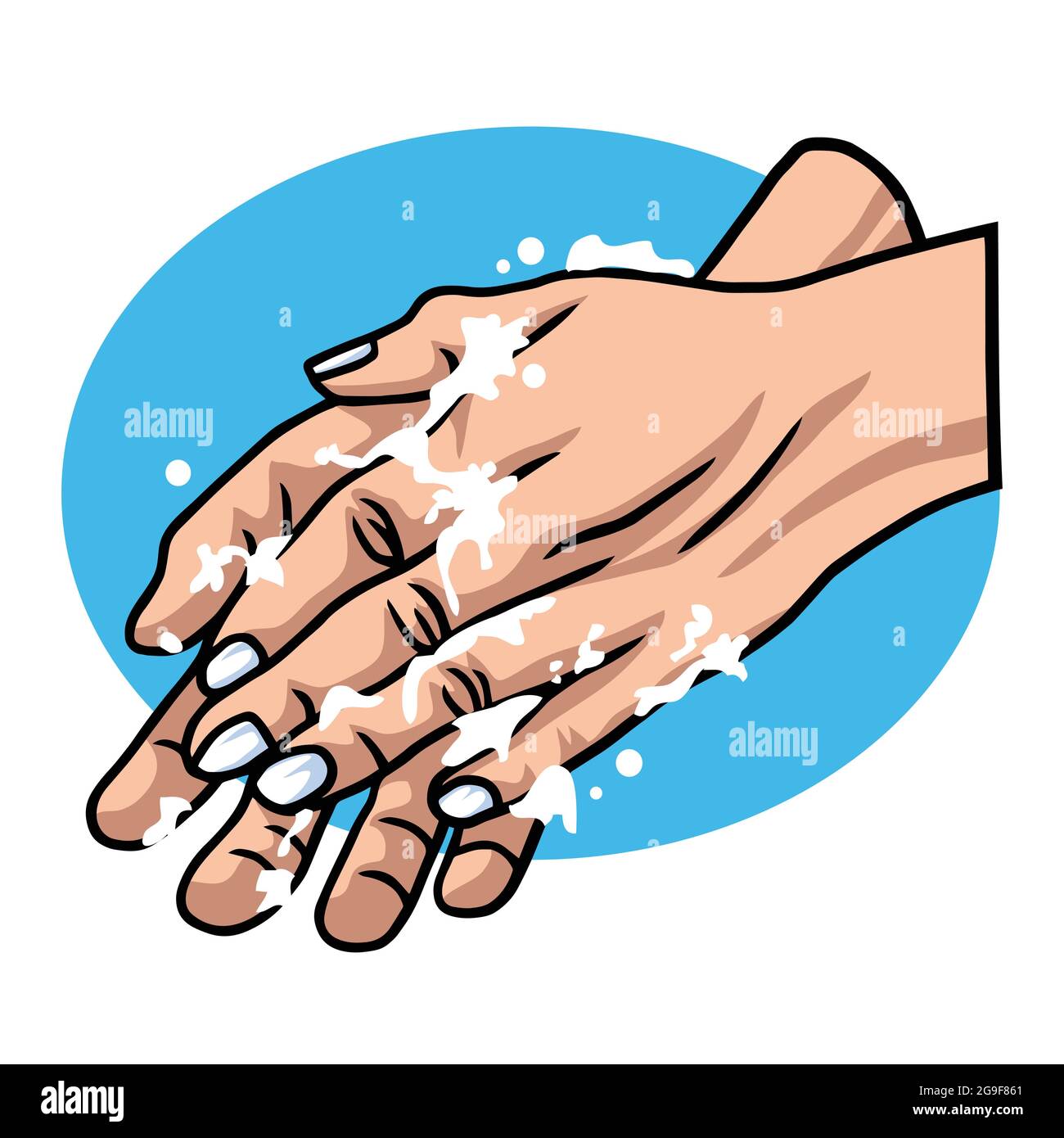 Se laver les mains pour prévenir le coronavirus COVID 19 vecteur de propagation du virus Illustration Illustration de Vecteur