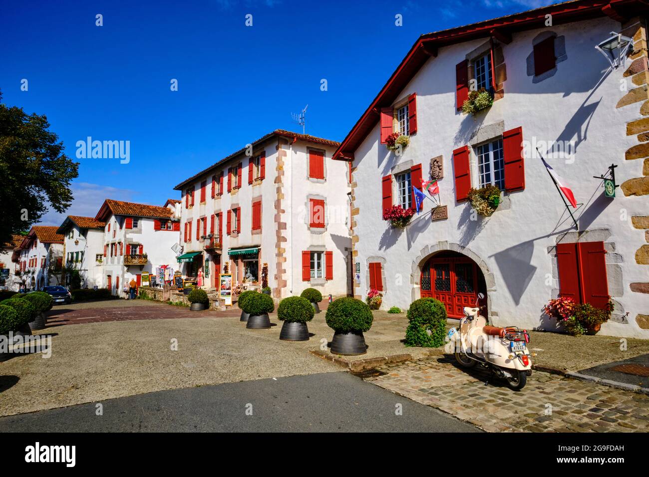 France, Pyrénées-Atlantiques (64), pays Basque, Ainhoa, étiqueté les plus Beaux villages de France Banque D'Images