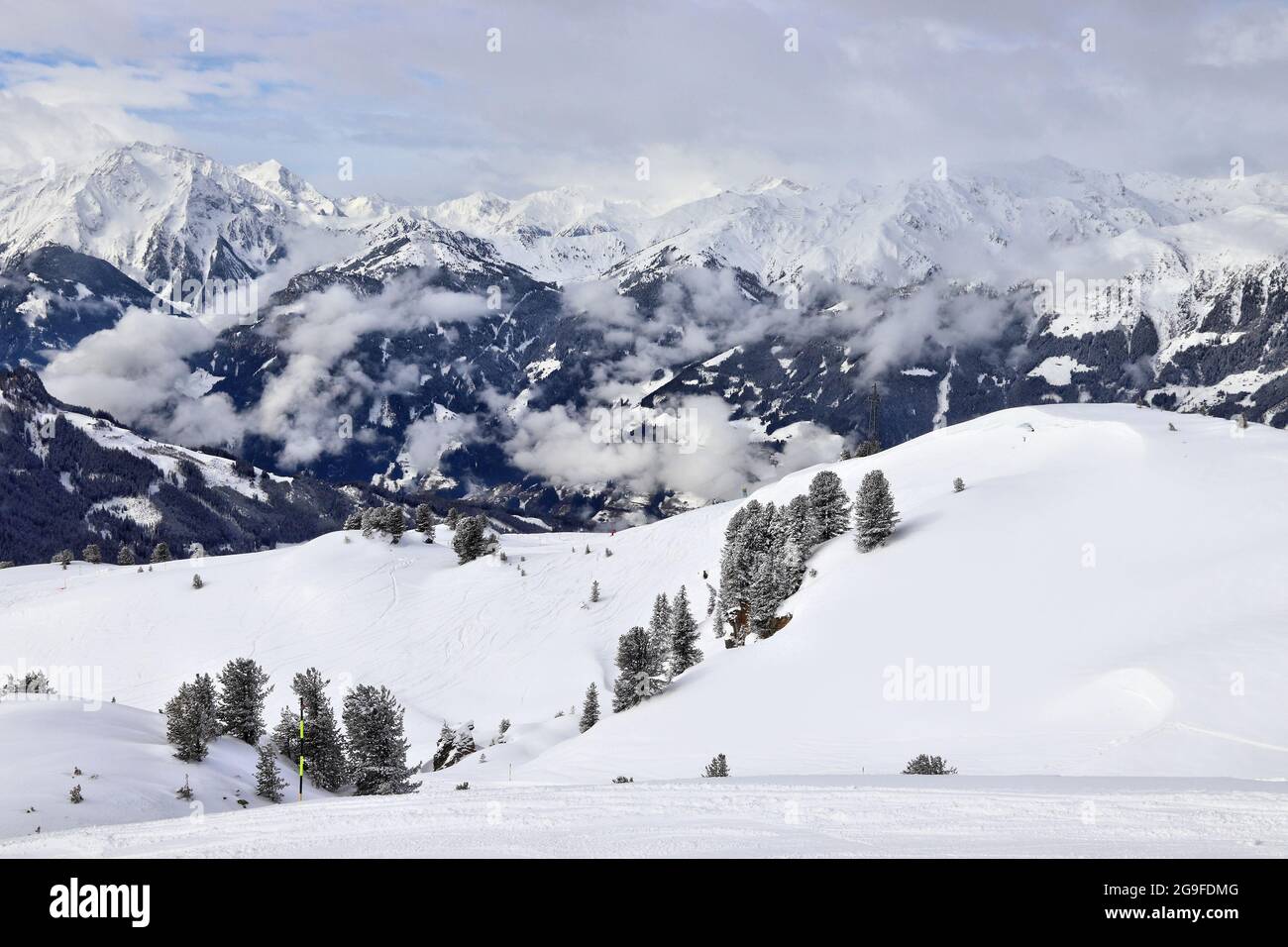 Autriche - Zell am Ziller, le Tyrol. Alpes centrale autrichienne. Banque D'Images