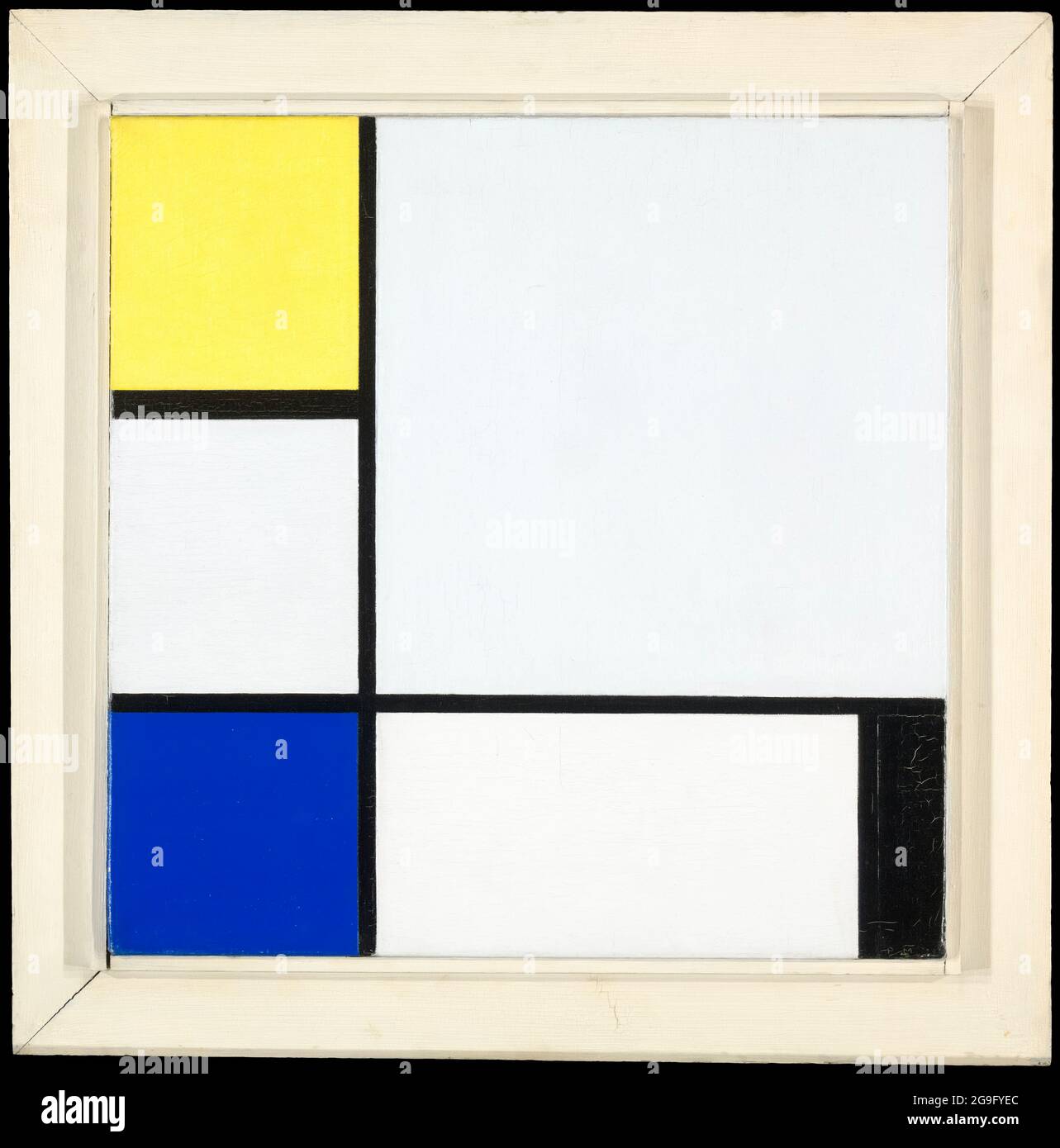 Piet Mondrian (Piet Mondriaan), composition avec jaune, bleu, noir et bleu clair, peinture abstraite, 1929 Banque D'Images