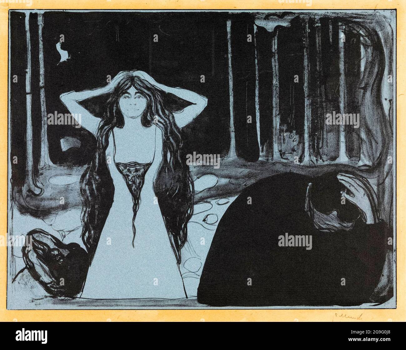 Edvard Munch, Ashes II, imprimé, 1899 Banque D'Images