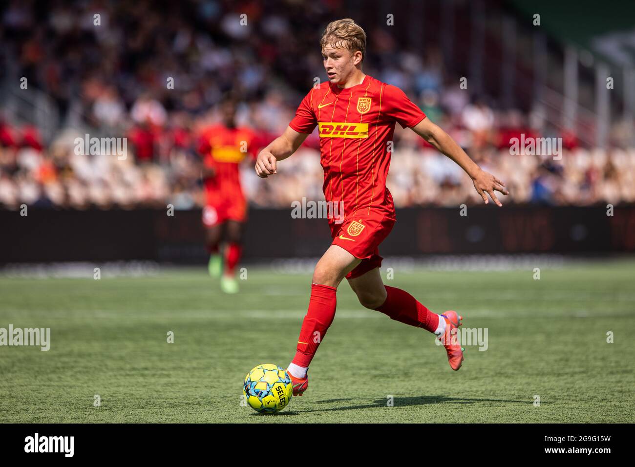 Farum, Danemark. 25 juillet 2021. Daniel Svensson (27) du FC Nordsjaelland vu dans le 3F Superliga match en droit de Dream Park à Farum, Danemark. (Crédit photo: Gonzales photo - Dejan Obretkovic). Banque D'Images