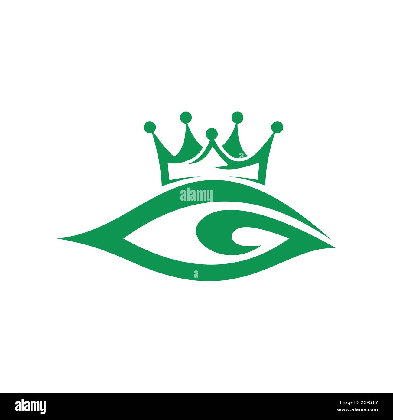 Lettre G logo de la couronne icône concept plat conception vectorielle Illustration de Vecteur