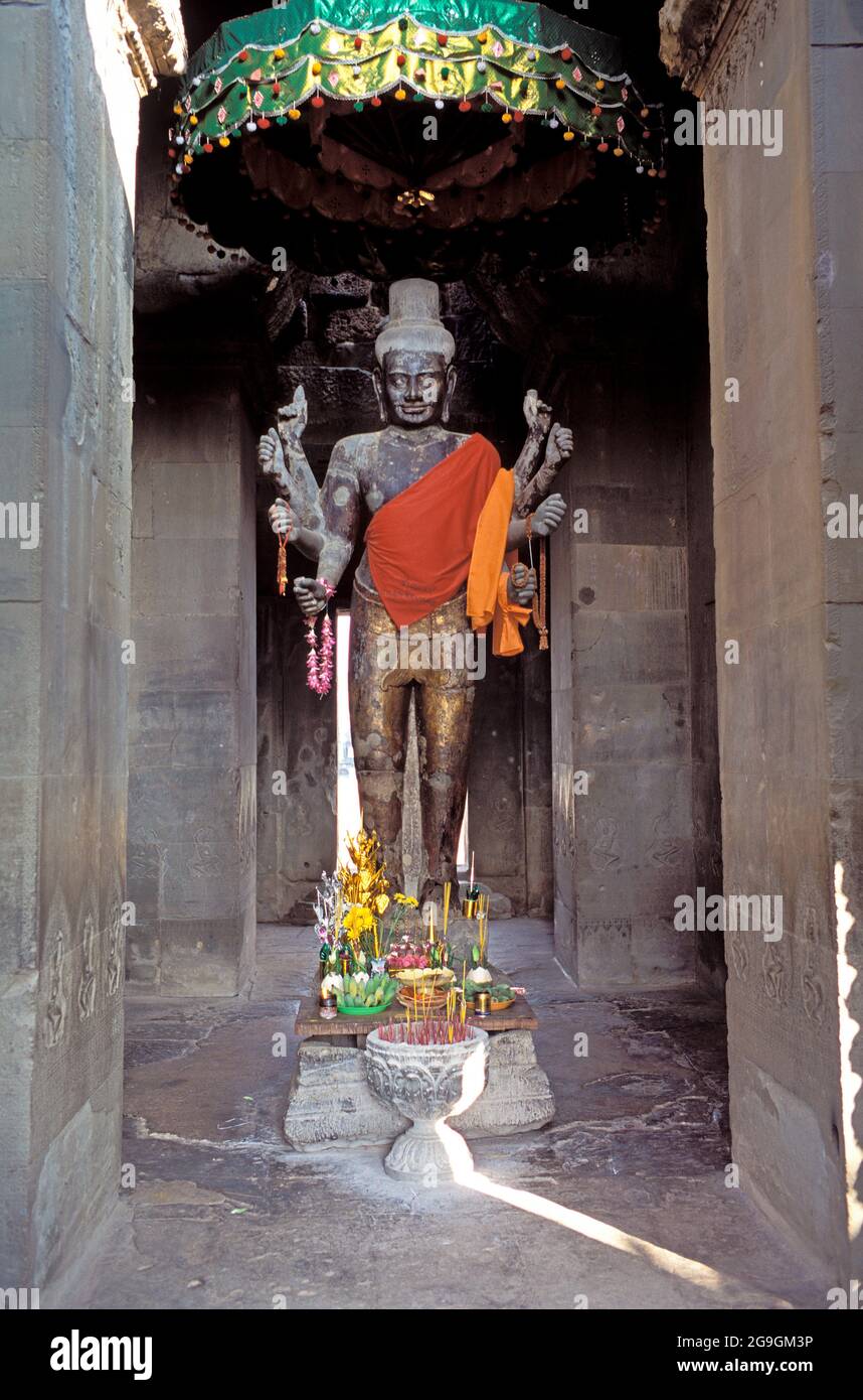 Cambodge, Ankgor, Temple de la TVA d'Angkor, patrimoine mondial de l'UNESCO Banque D'Images