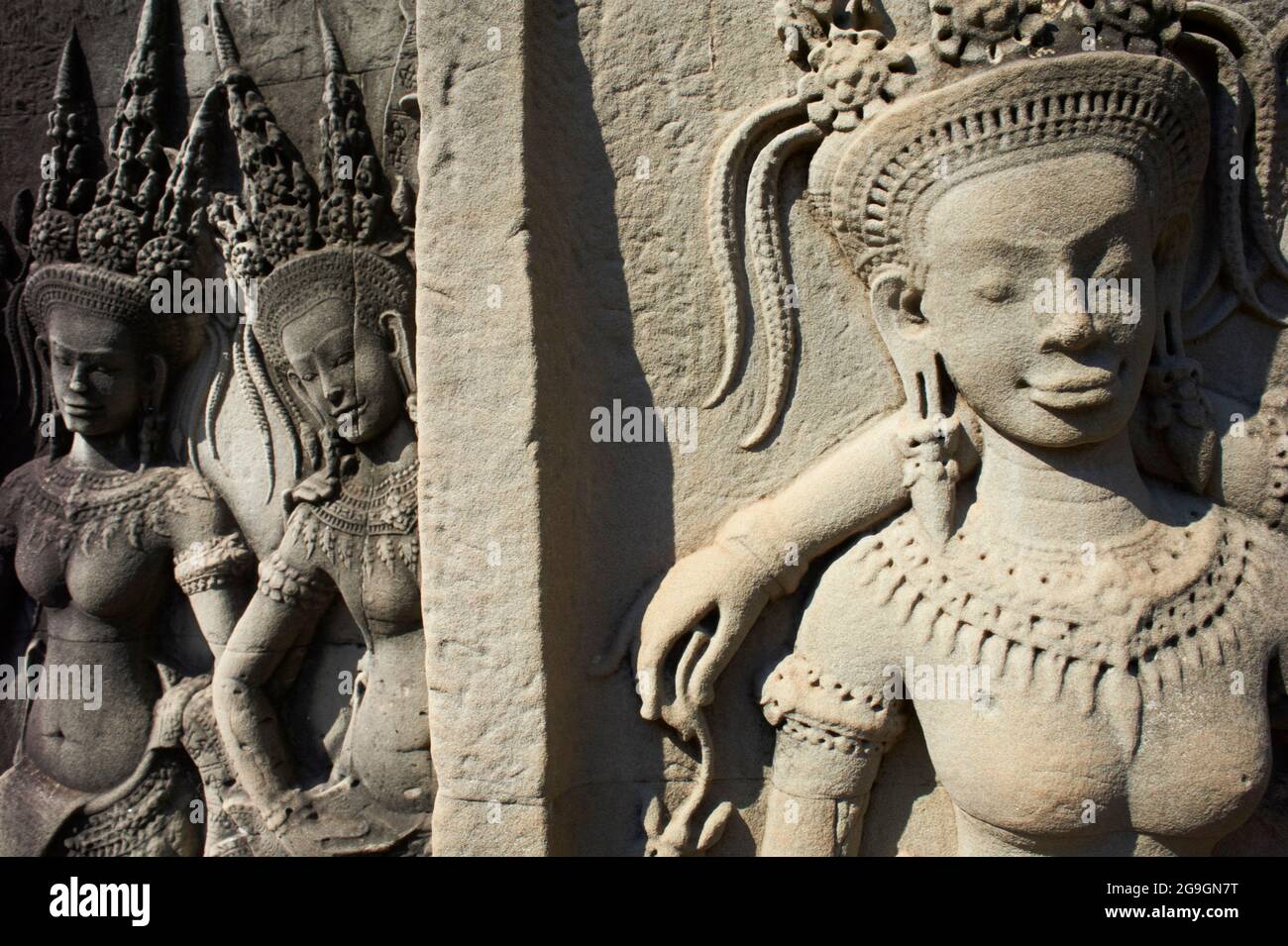 Asie du Sud-est, Cambodge, province de Siem Reap, site d'Angkor, patrimoine mondial Unseco de l'UNESCO depuis 1992, temple d'Angkor Wat (Angkor Vat), XIIe siècle, Banque D'Images