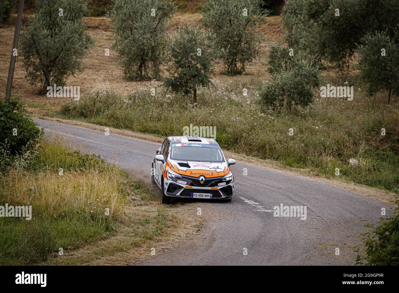 54 Jean-Baptiste FRANCESCHI (FRA), Anthony GORGUILO (FRA), Renault Clio 2021, Toksport WRT, action pendant le Rallye FIA ERC di Roma capitale, 3e tour du Championnat européen de rallye FIA 2021, du 23 au 25 juillet 2021 à Roma, Italie - photo Gregory Lenganmand / DPPI Banque D'Images