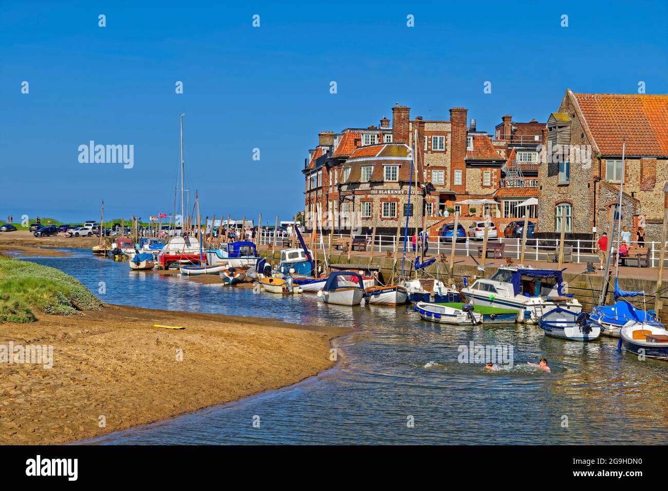 Le quai à Blakeney près de Holt, Norfolk, Angleterre. ROYAUME-UNI. Banque D'Images