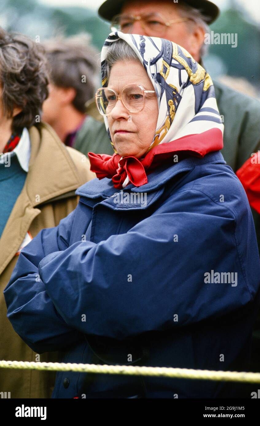 La Reine a assisté à la compétition de Prince Phillip dans les courses de calèche, le Windsor Horse Show, Home Park, Windsor, Berkshire. Royaume-Uni 15 mai 1993. Banque D'Images