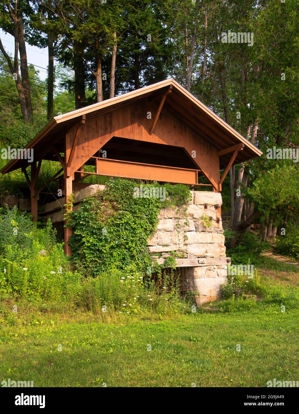 Les fours à chaux historiques conservés de Rockport, Maine, Etats-Unis Banque D'Images