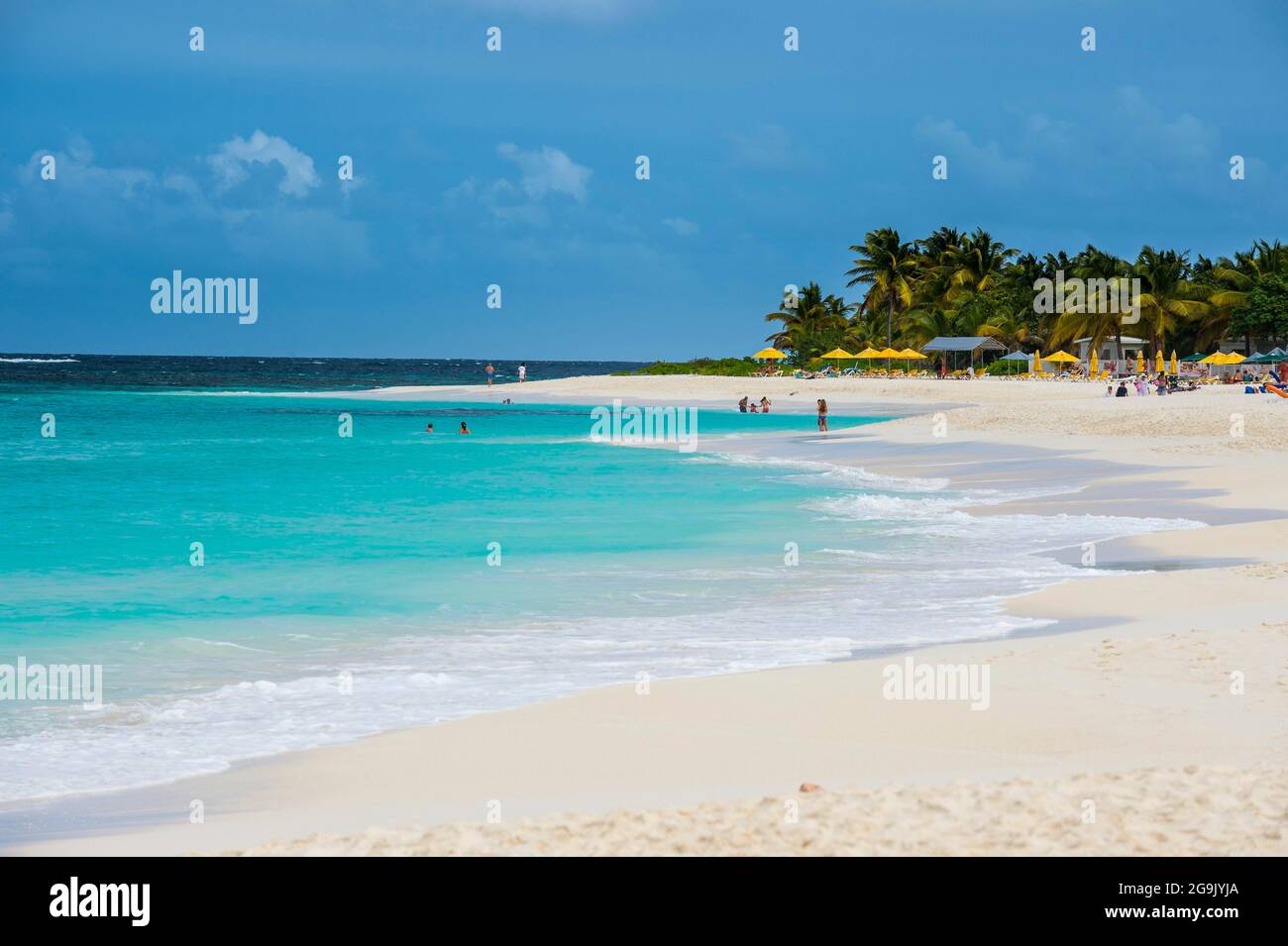 Plage de classe mondiale de Shoal Bay East, Anguilla, Caraïbes, territoire britannique d'outre-mer, Royaume-Uni Banque D'Images