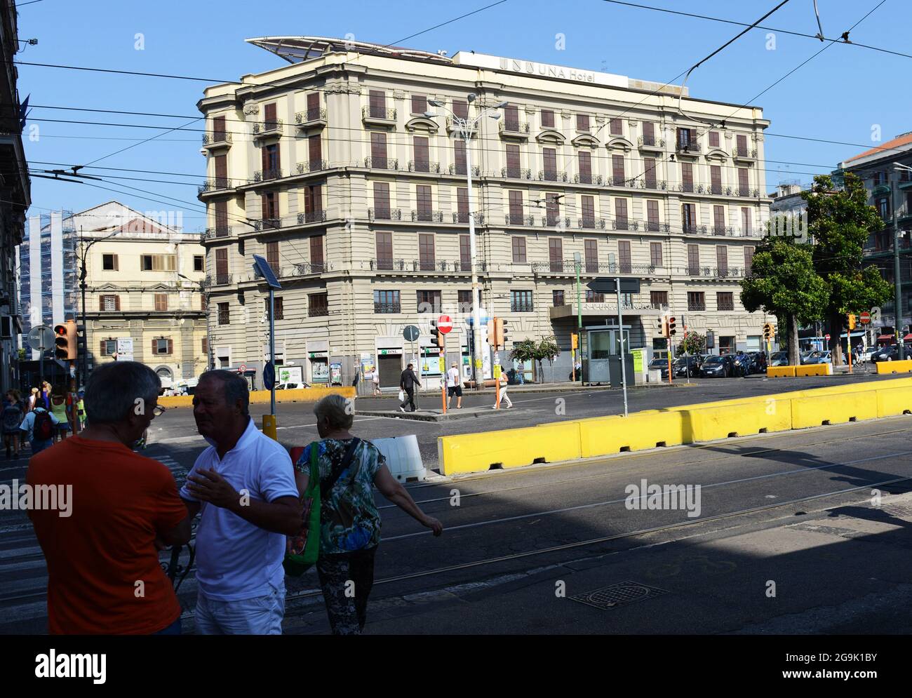 HÔTEL UNA sur corso Giuseppe Garibaldi à Naples, Italie. Banque D'Images