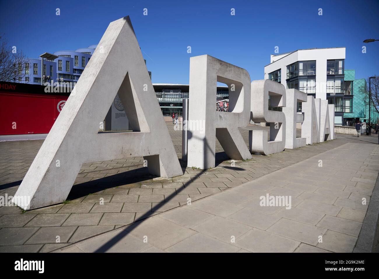 Arsenal Factory train, à l'extérieur du stade, Londres, Angleterre, Royaume-Uni Banque D'Images