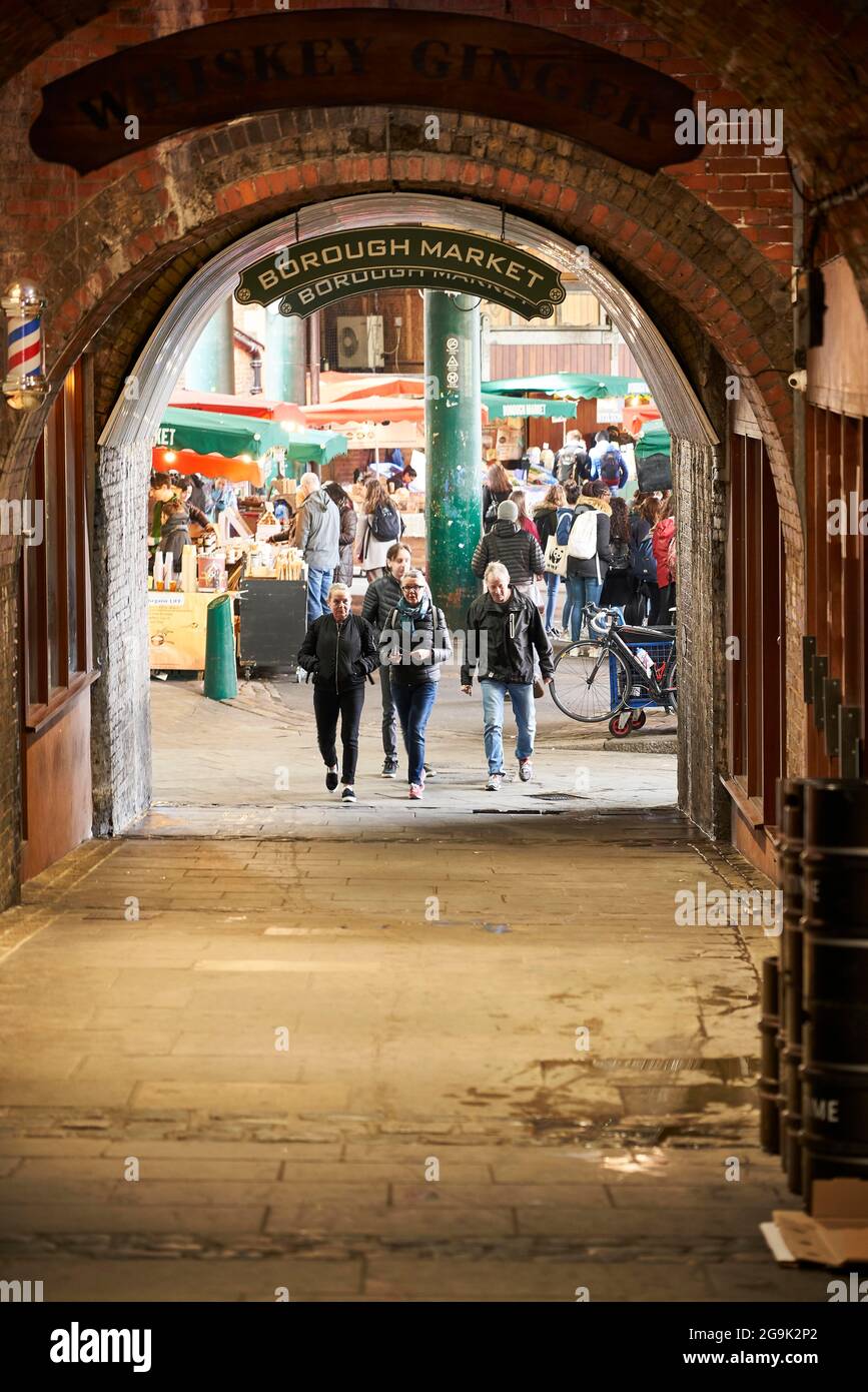 Tunnel à Borough Market, Londres, Angleterre, Royaume-Uni Banque D'Images