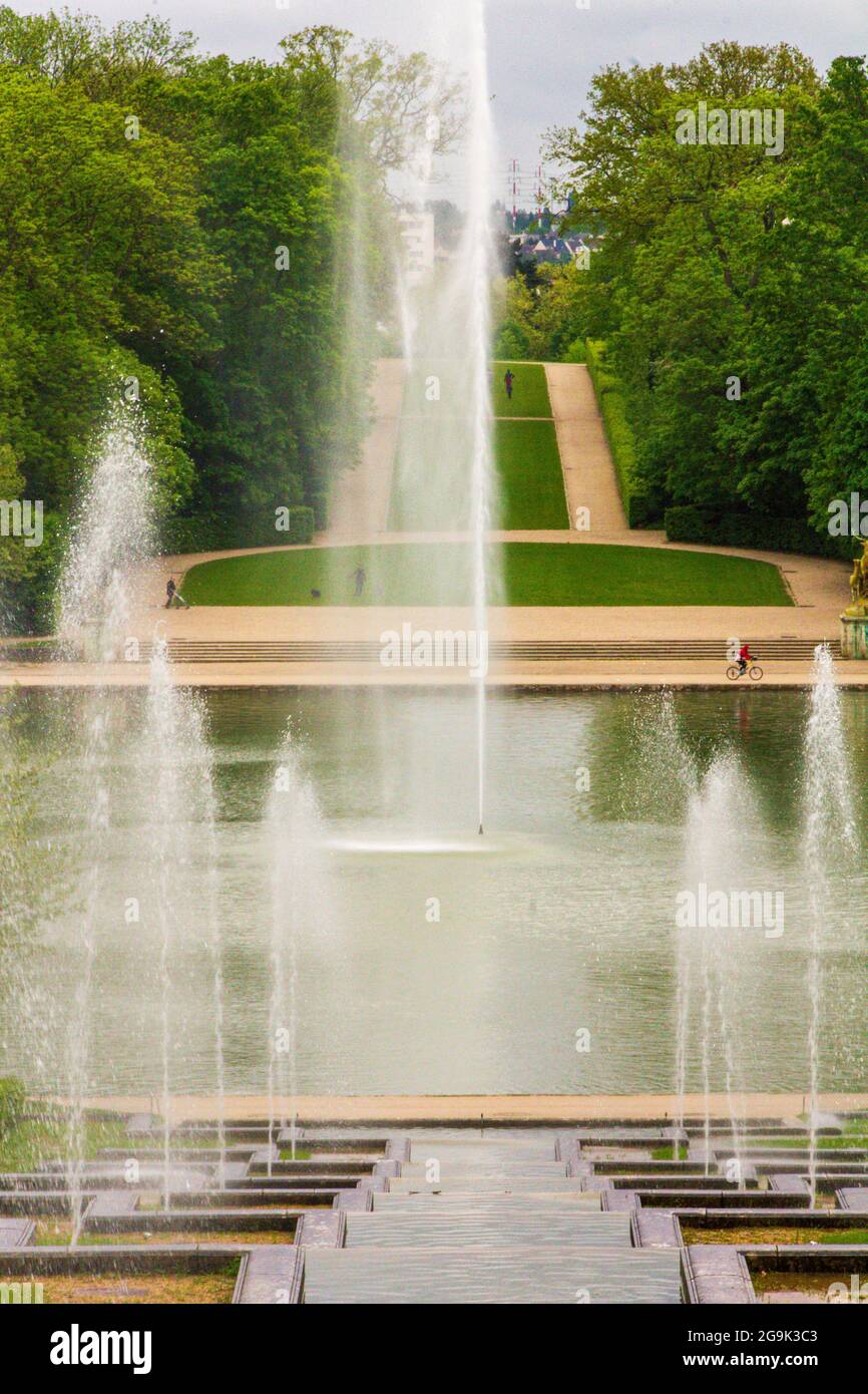 Fontaines et voies d'eau dans les jardins historiques de Sceaux, France Banque D'Images