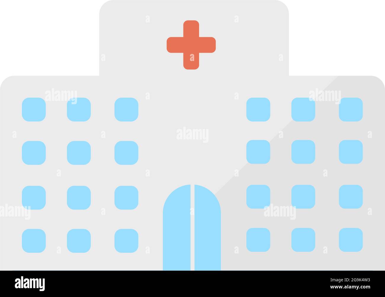 Illustration de l'icône vectorielle de l'hôpital et de la clinique Illustration de Vecteur