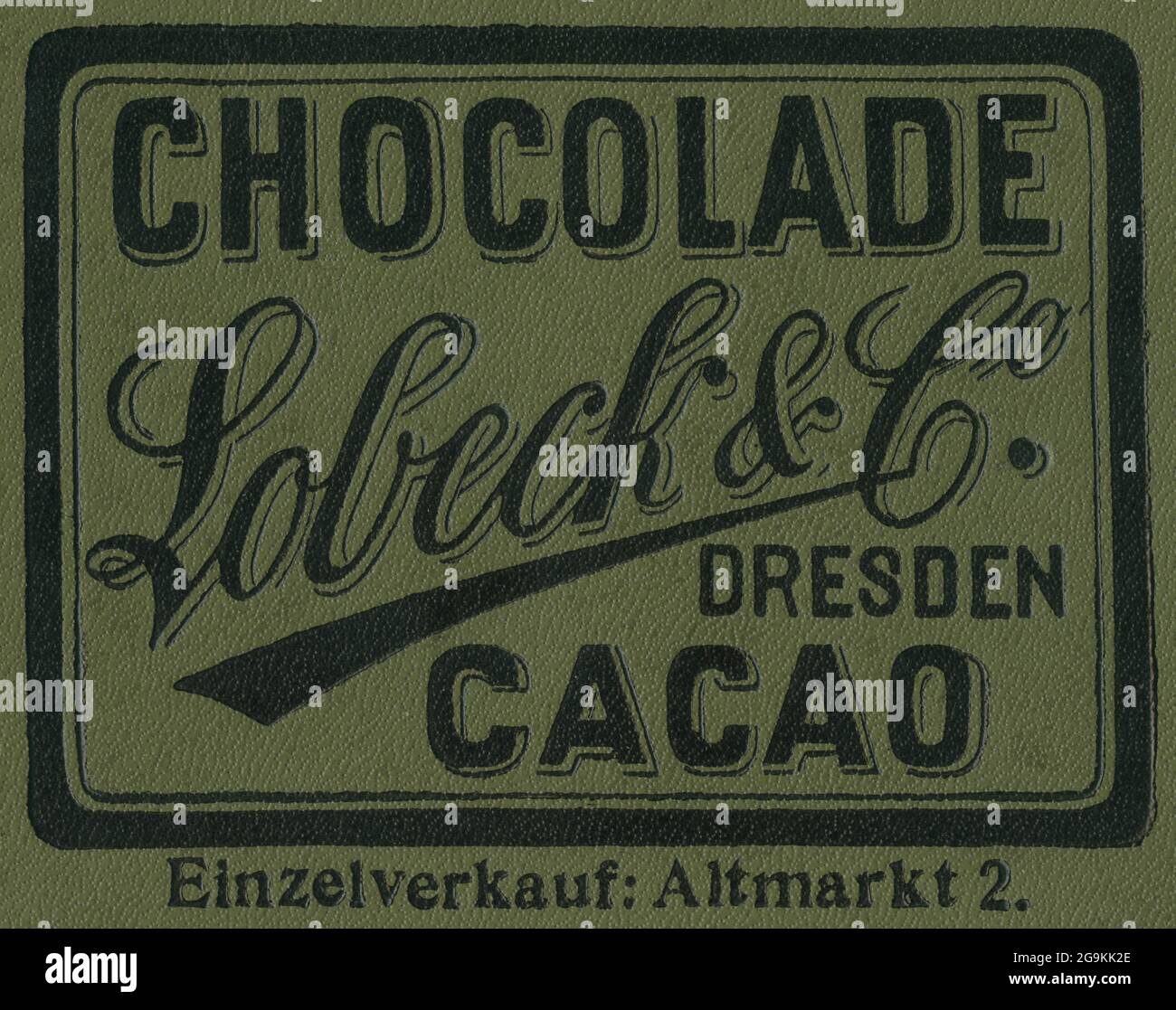 Europe, Allemagne, Saxe, Dresde, publicité pour ' chocolat Lobeck et Co cacao / Dresde', DROITS-SUPPLÉMENTAIRES-AUTORISATION-INFO-NON-DISPONIBLE Banque D'Images