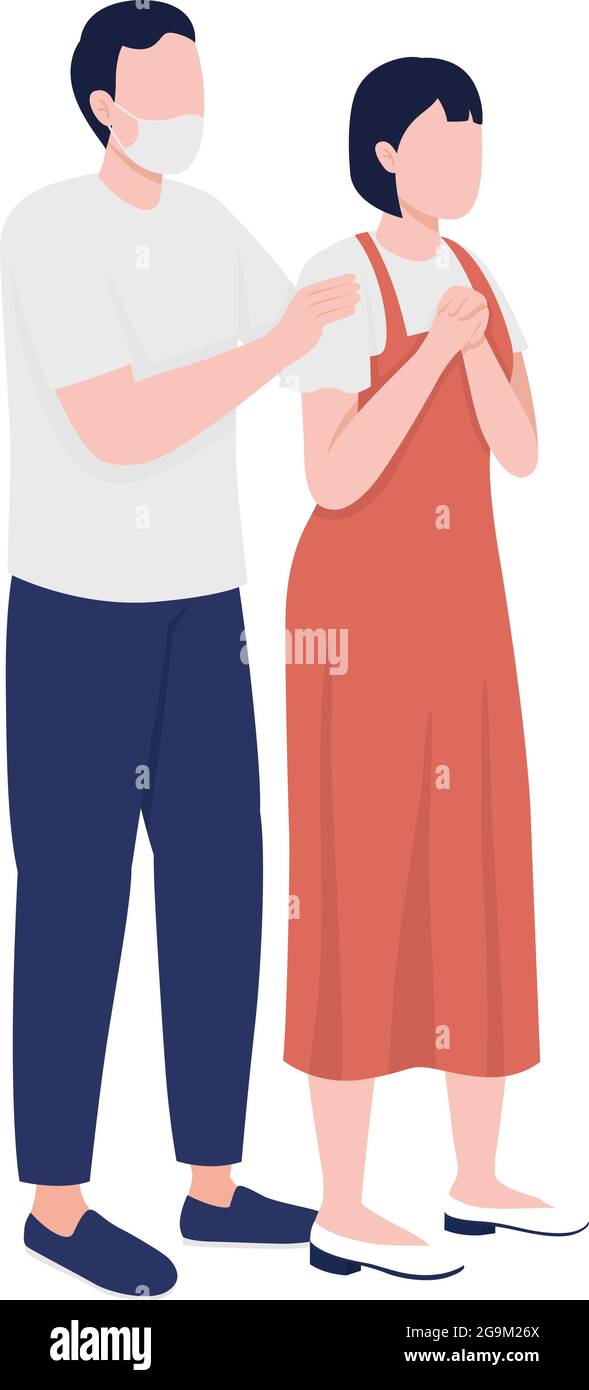 Worried parent hospital Banque d'images vectorielles Alamy