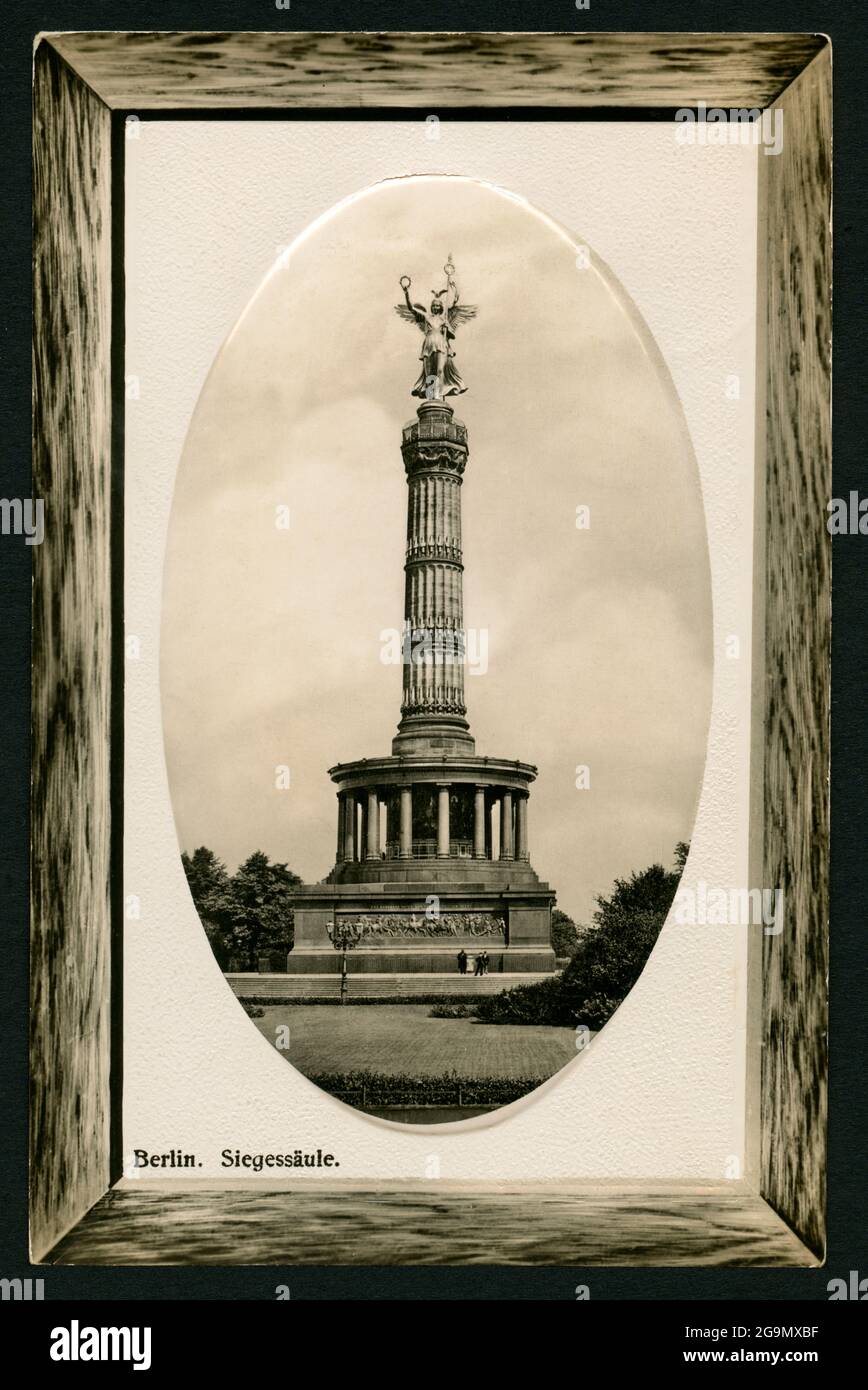 Géographie / voyage, Allemagne, Berlin, Berlin colonne victoire, carte postale, envoyé: 12. 10. 1909, INFO-AUTORISATION-DROITS-SUPPLÉMENTAIRES-NON-DISPONIBLE Banque D'Images