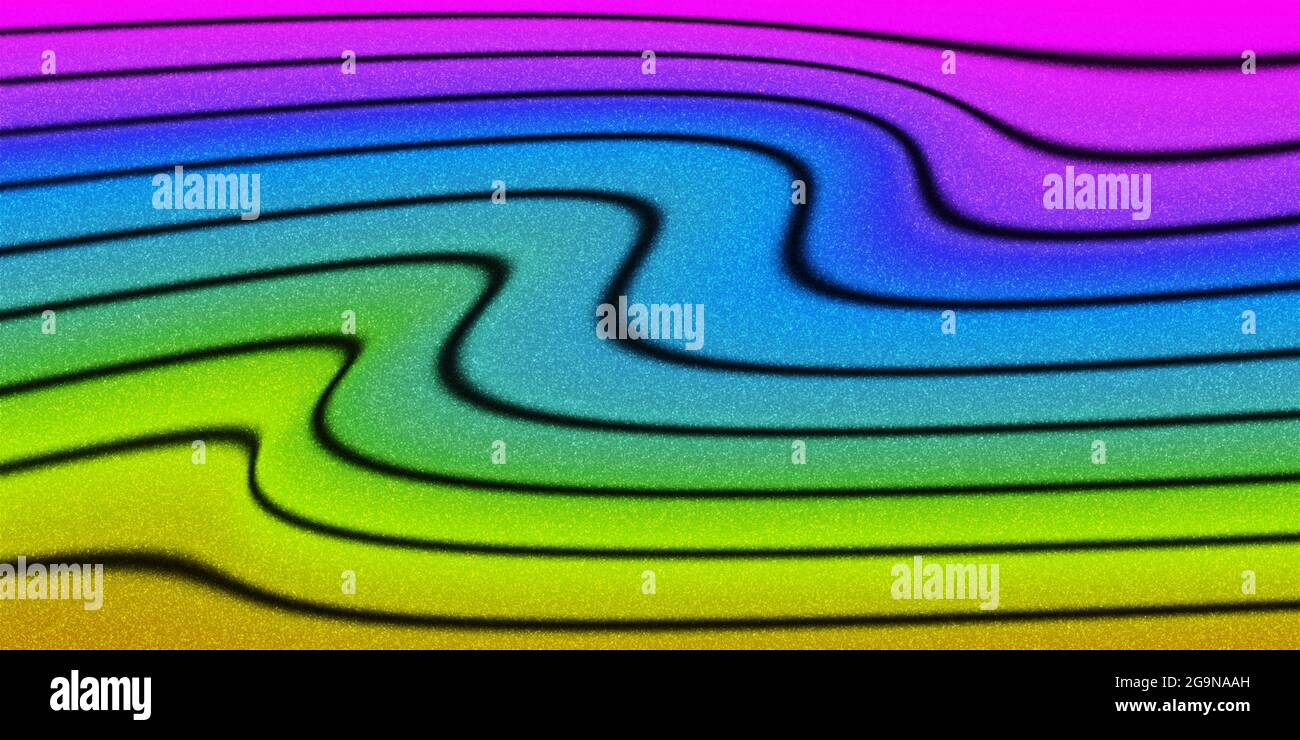 Lignes modernes arrière-plan abstrait, fond multicolore, arc-en-ciel scintillant Banque D'Images