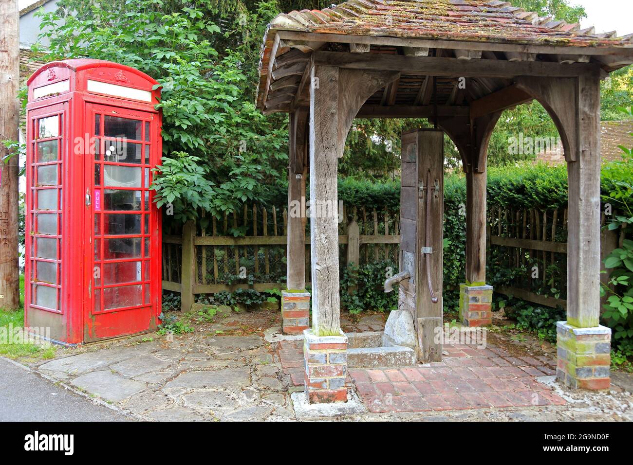 Village Pump, The Street, Smarden, Kent, Angleterre, Grande-Bretagne, Royaume-Uni, Europe Banque D'Images