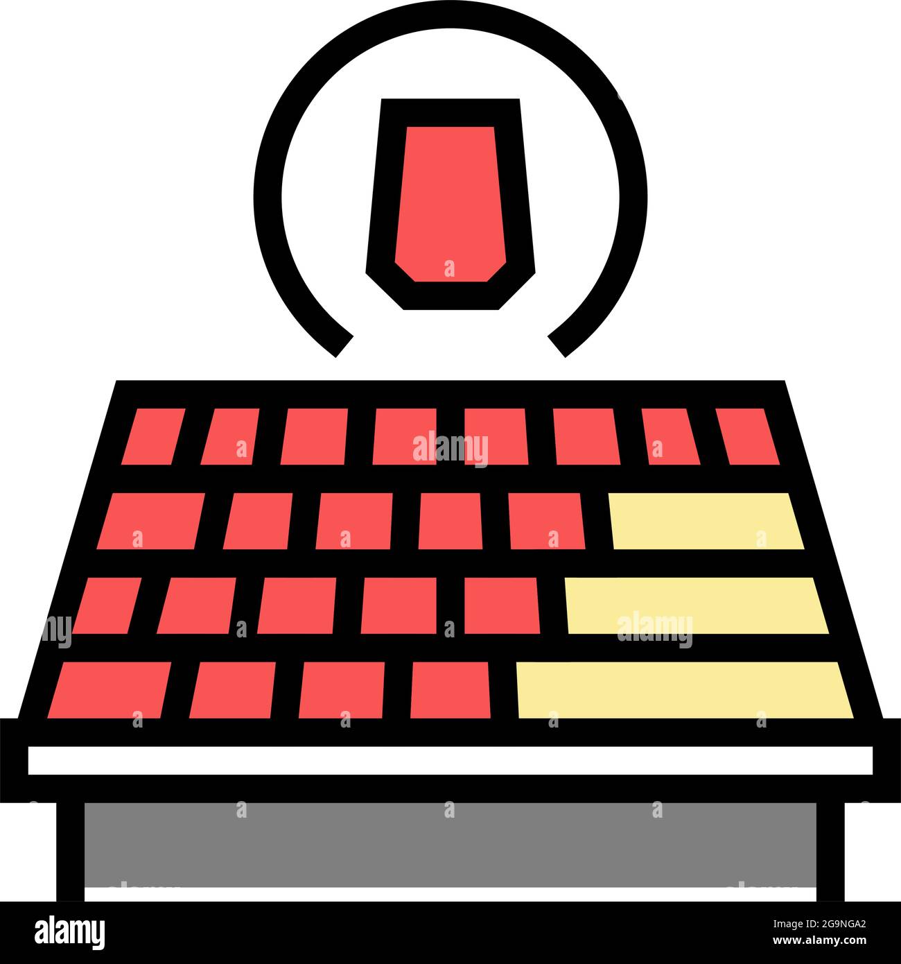 bardeaux d'asphalte vecteur de couleur d'icône de toit. bardeaux d'asphalte panneau de toit. illustration de symbole isolée Illustration de Vecteur