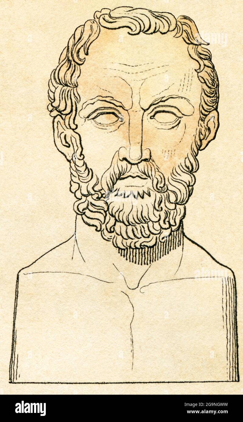 Thucydides, historien grec et général, LE DROIT D'AUTEUR DE L'ARTISTE N'A PAS À ÊTRE AUTORISÉ Banque D'Images