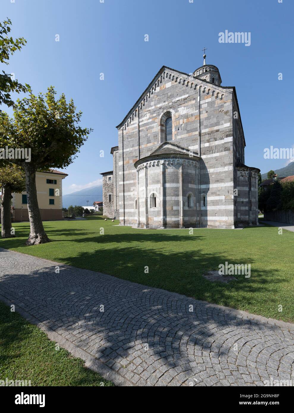 Église de Santa Maria del Tiglio, Baptistère, Gravedona, Lac de Côme, Lombardie, Italie, Europe Banque D'Images