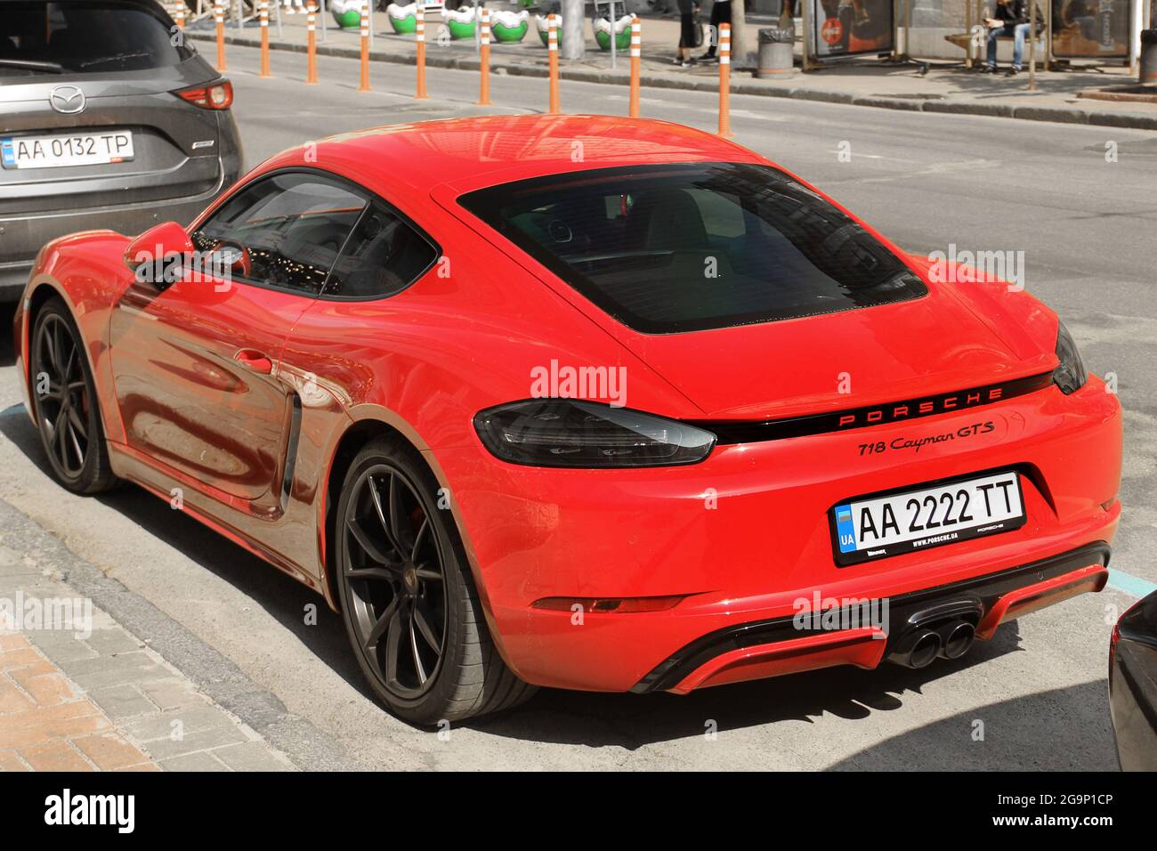 Kiev, Ukraine - 3 mai 2019 : Porsche 718 Cayman GTS dans la ville Banque D'Images