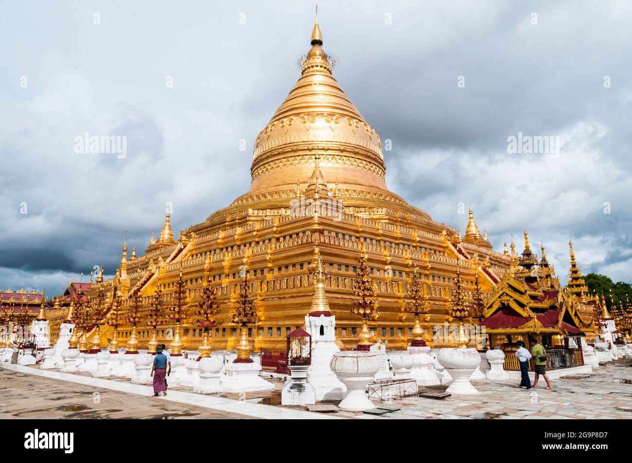 Temple Golden Sandamuni trouvé à Mandalay, Myanmar. Banque D'Images