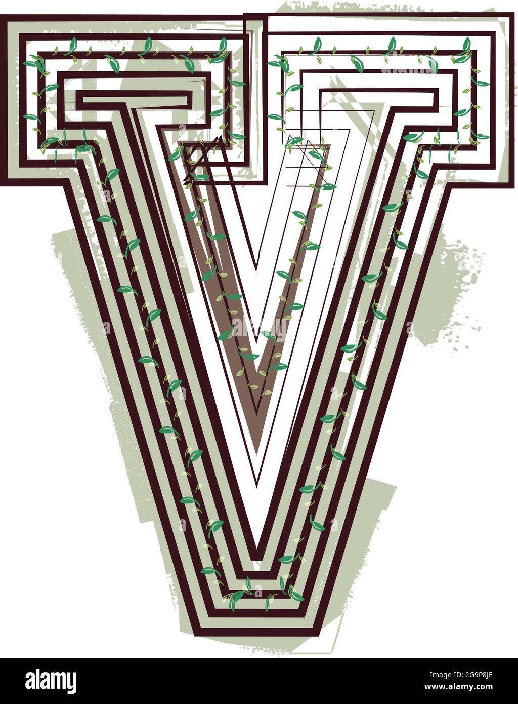 Logo Eco Letter V - Illustration vectorielle Illustration de Vecteur