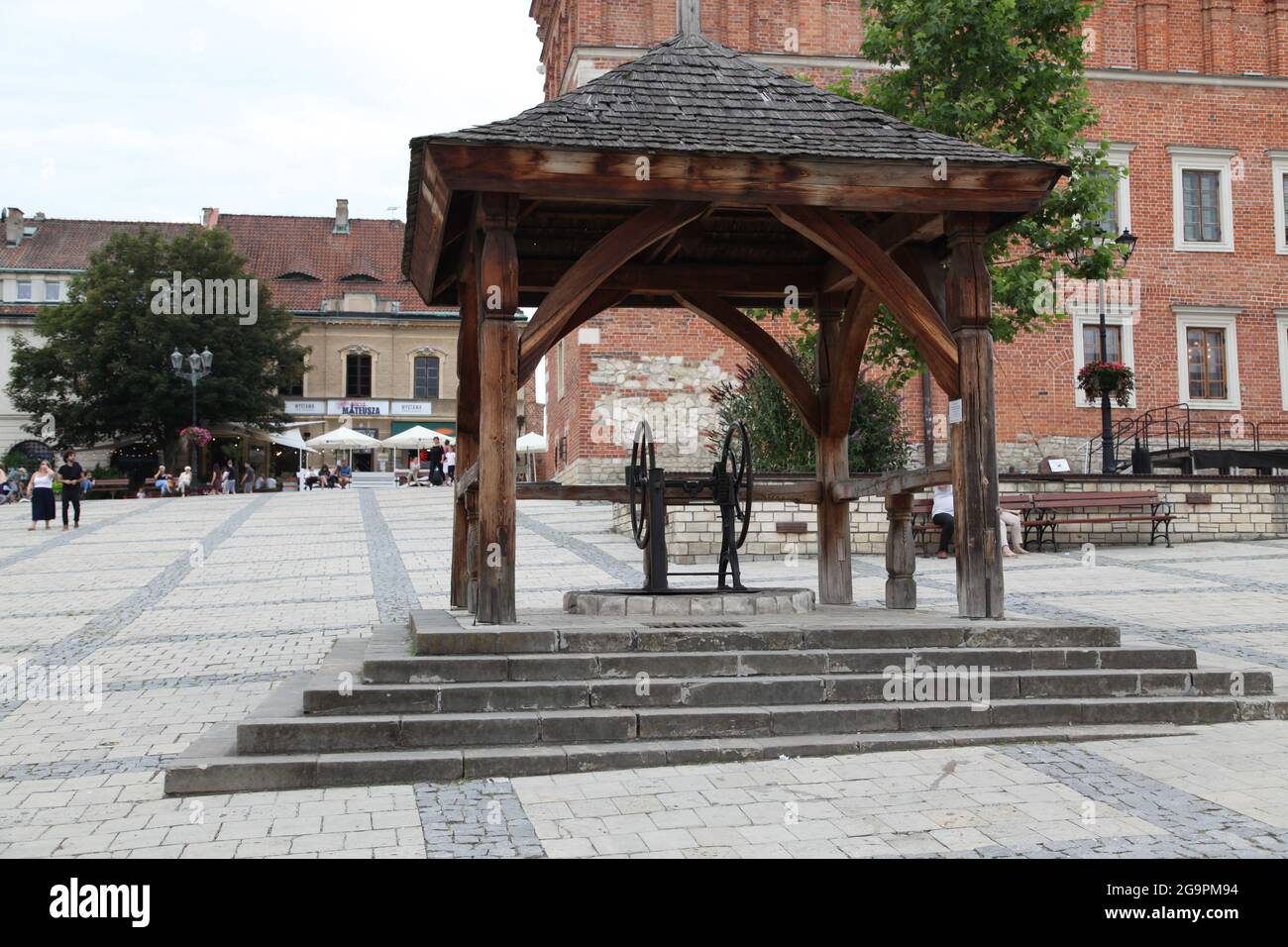 Vieux marché à Sandomierz, Sandomierz, hôtel de ville gothique, gothique, Banque D'Images