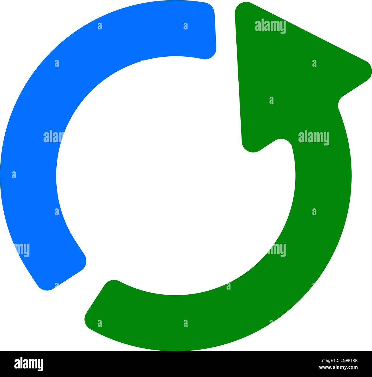 Icône circulaire, flèche ronde incurvée, symbole – illustration ...