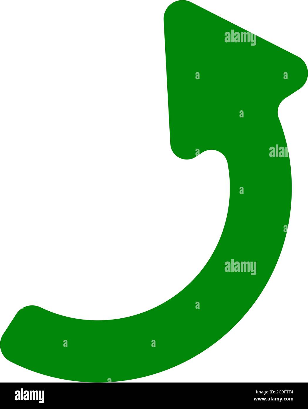 Icône circulaire, flèche ronde incurvée, symbole – illustration ...