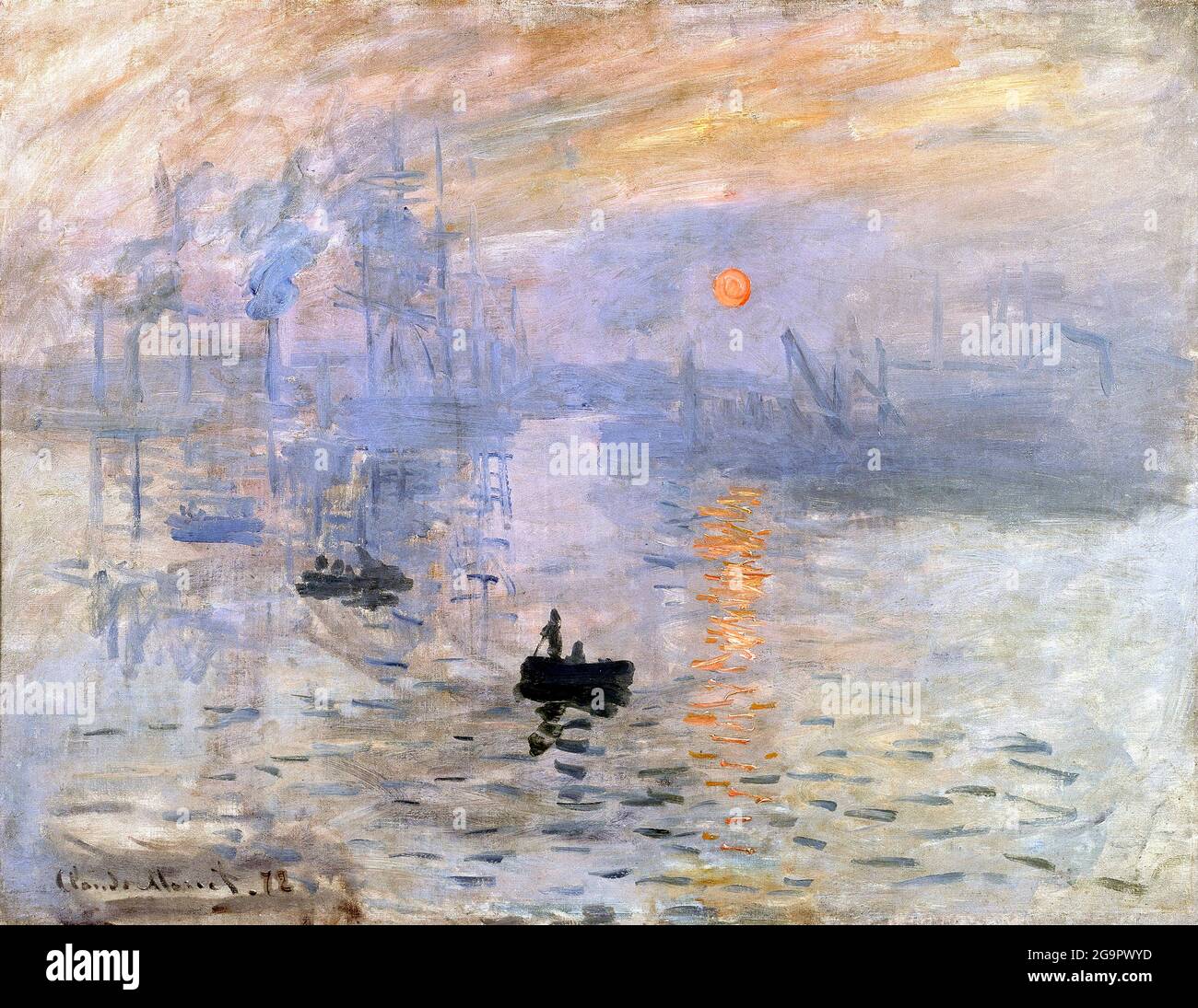 Impression, Soleil Levant (Soleil levant) par Claude Monet (1840-1926), huile sur toile, 1868/9 Banque D'Images