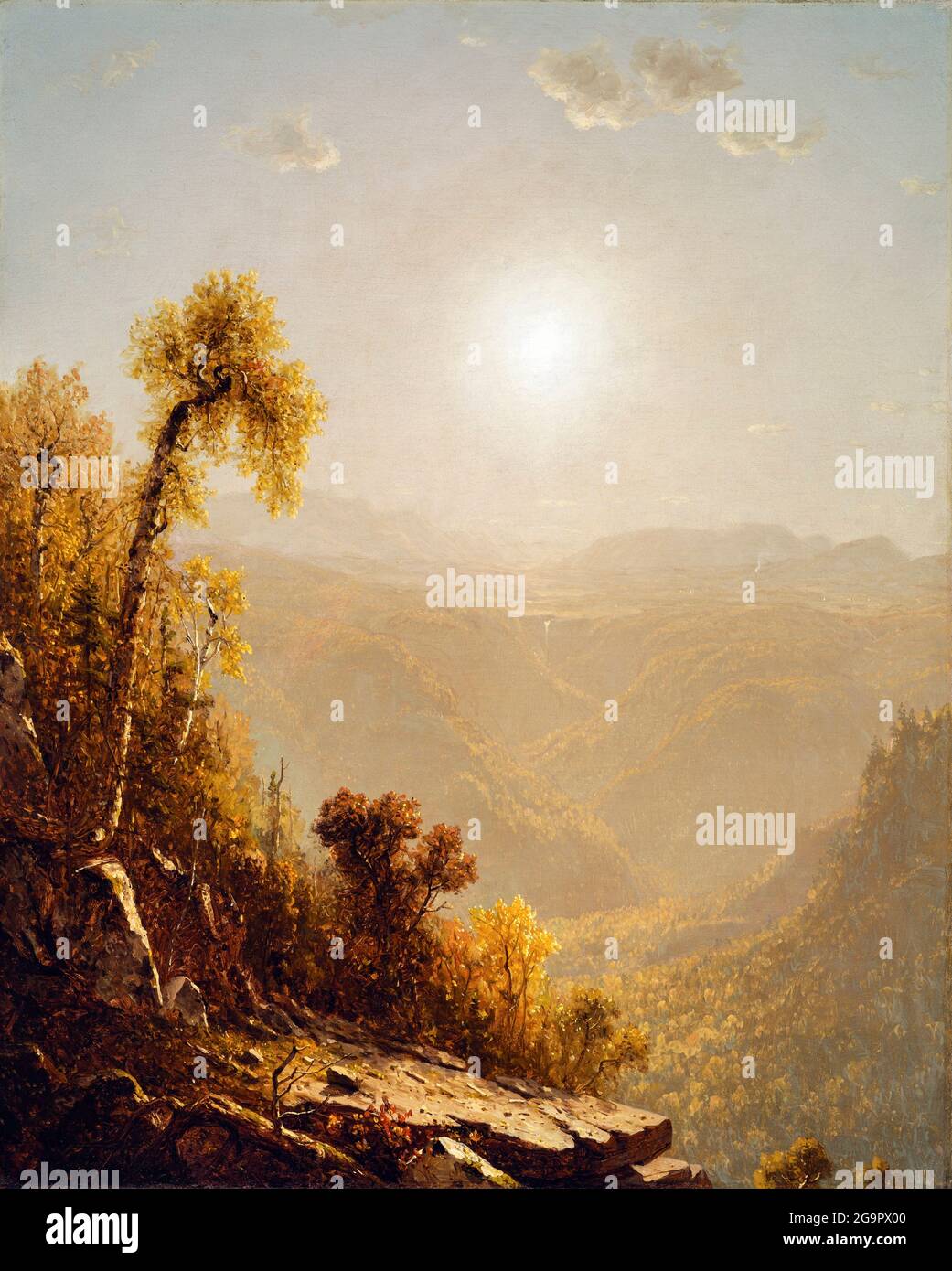 Octobre dans les Catskills par Sanford Robinson Gifford (1823-1880) , huile sur toile, 1880 Banque D'Images