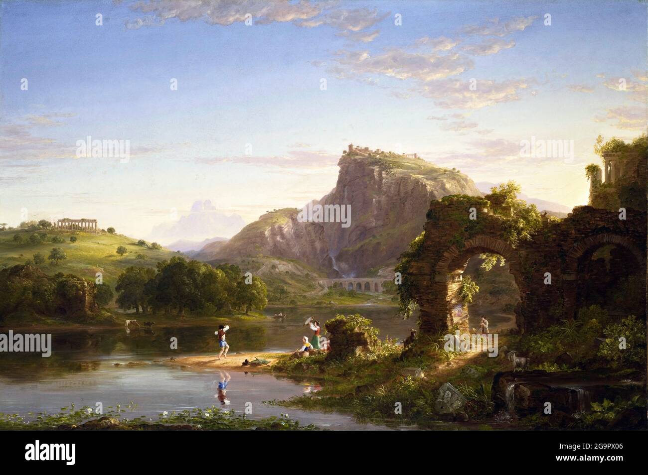 L'Allegro par Thomas Cole (1801-1848), huile sur toile, 1845 Banque D'Images