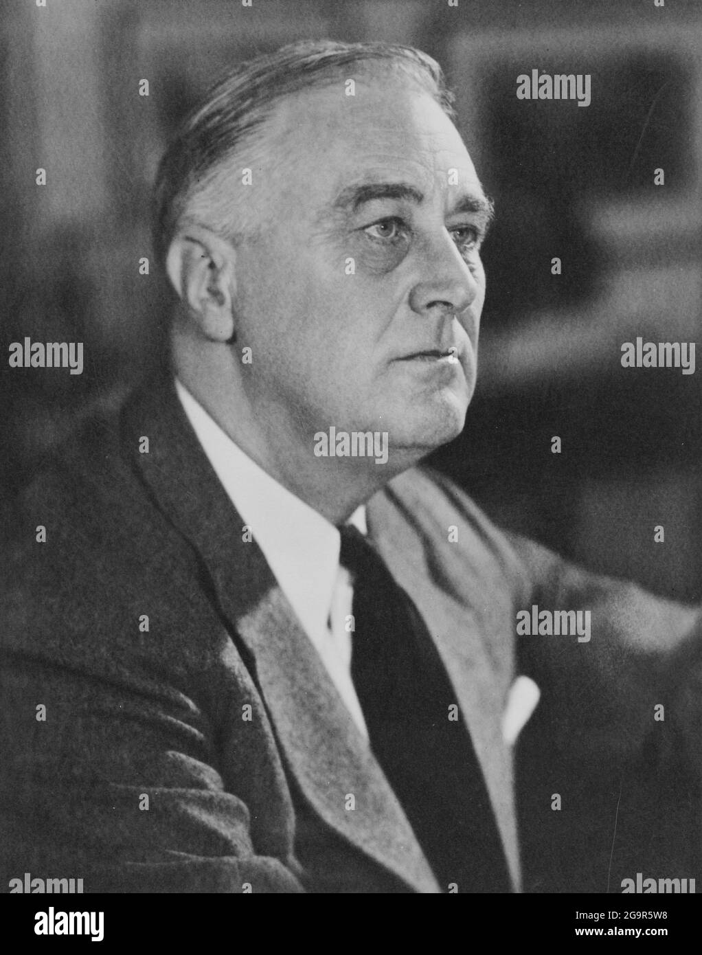 WASHINGTON DC, États-Unis - vers 1941 - Portrait du président américain de la guerre Franklin D Roosevelt - photo: Geopix Banque D'Images