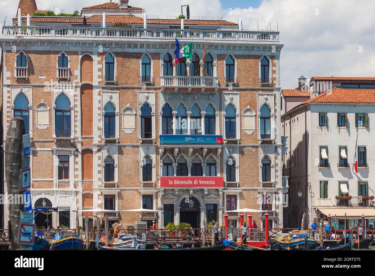 Venise, Italie - 15 juin 2016 la Biennale di Venezia dans le Palazzo CA' Giustininian-Morosini sur le Grand Canal, Venise, Italie. Banque D'Images