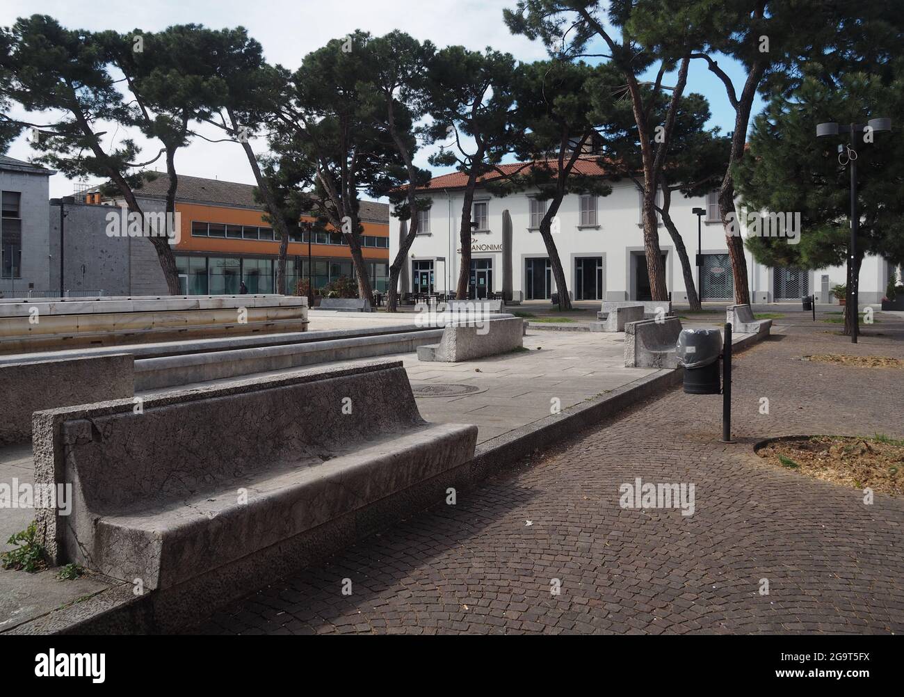 Dalmine CityScape pendant le confinement, Lombardie, Italie Banque D'Images