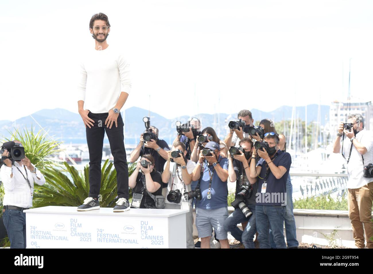 OSS 117 photocall pendant le 74e Festival de Cannes 2021. Banque D'Images