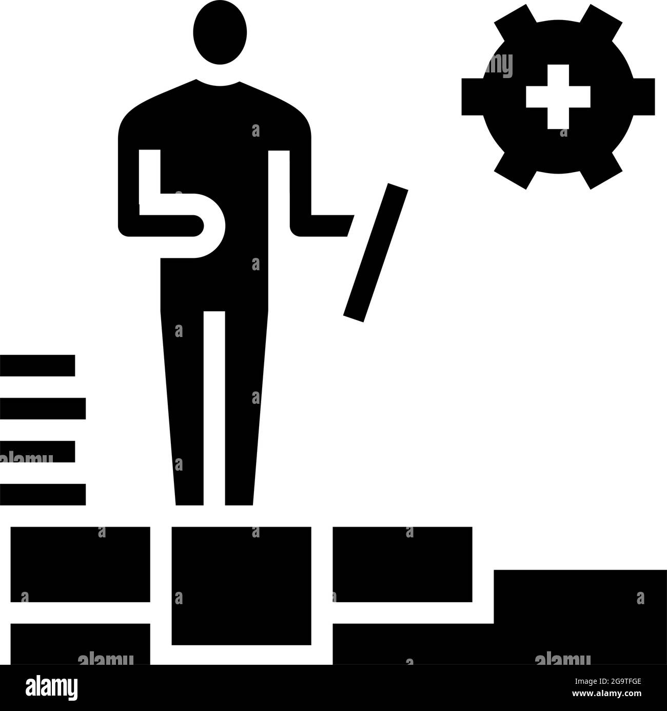 illustration vectorielle de l'icône du glyphe du tileur maître Illustration de Vecteur