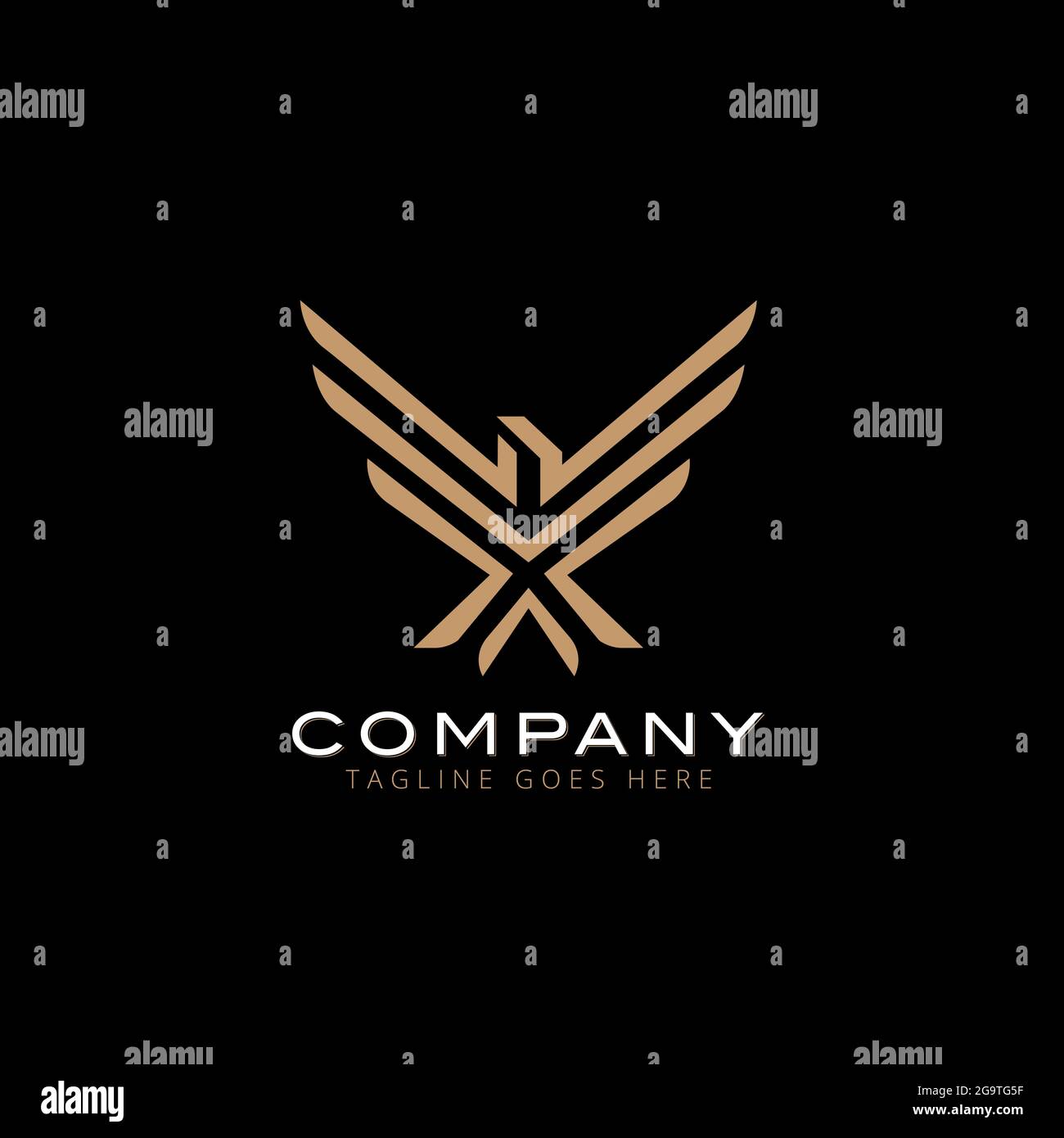 Symbole oiseau dans un style moderne et élégant Illustration de Vecteur