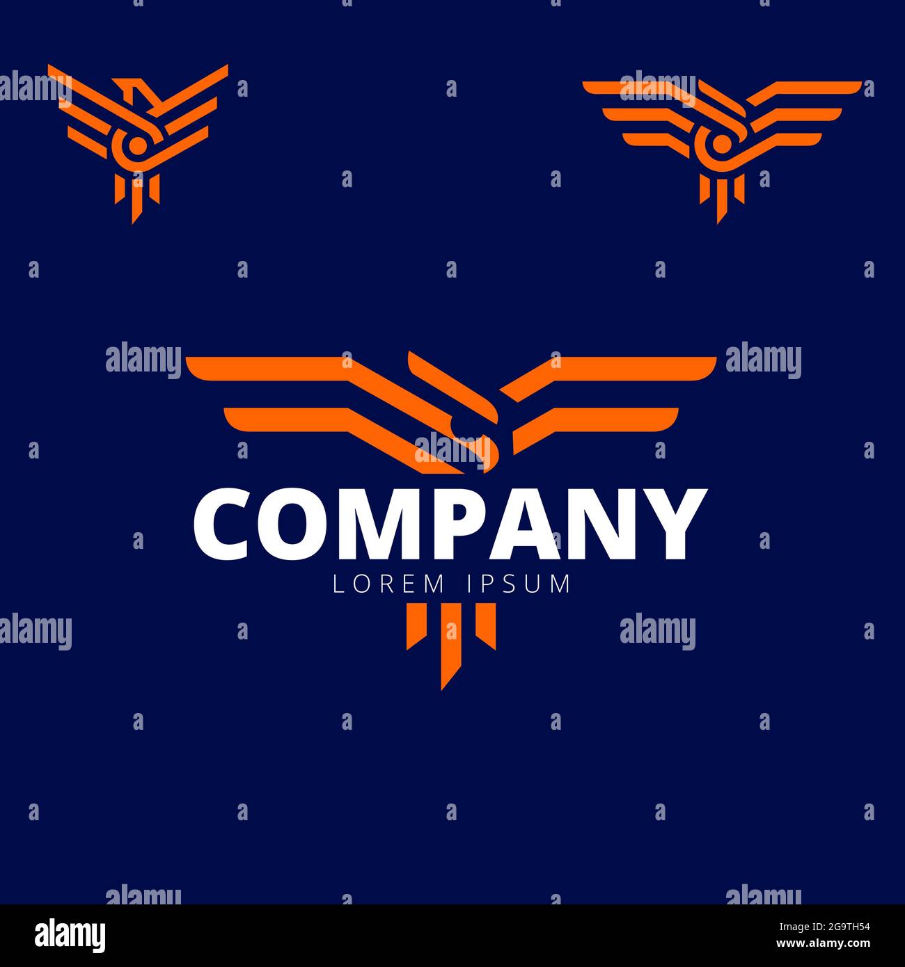 Logo Eagle, Falcon ou Hawk Bird Illustration de Vecteur