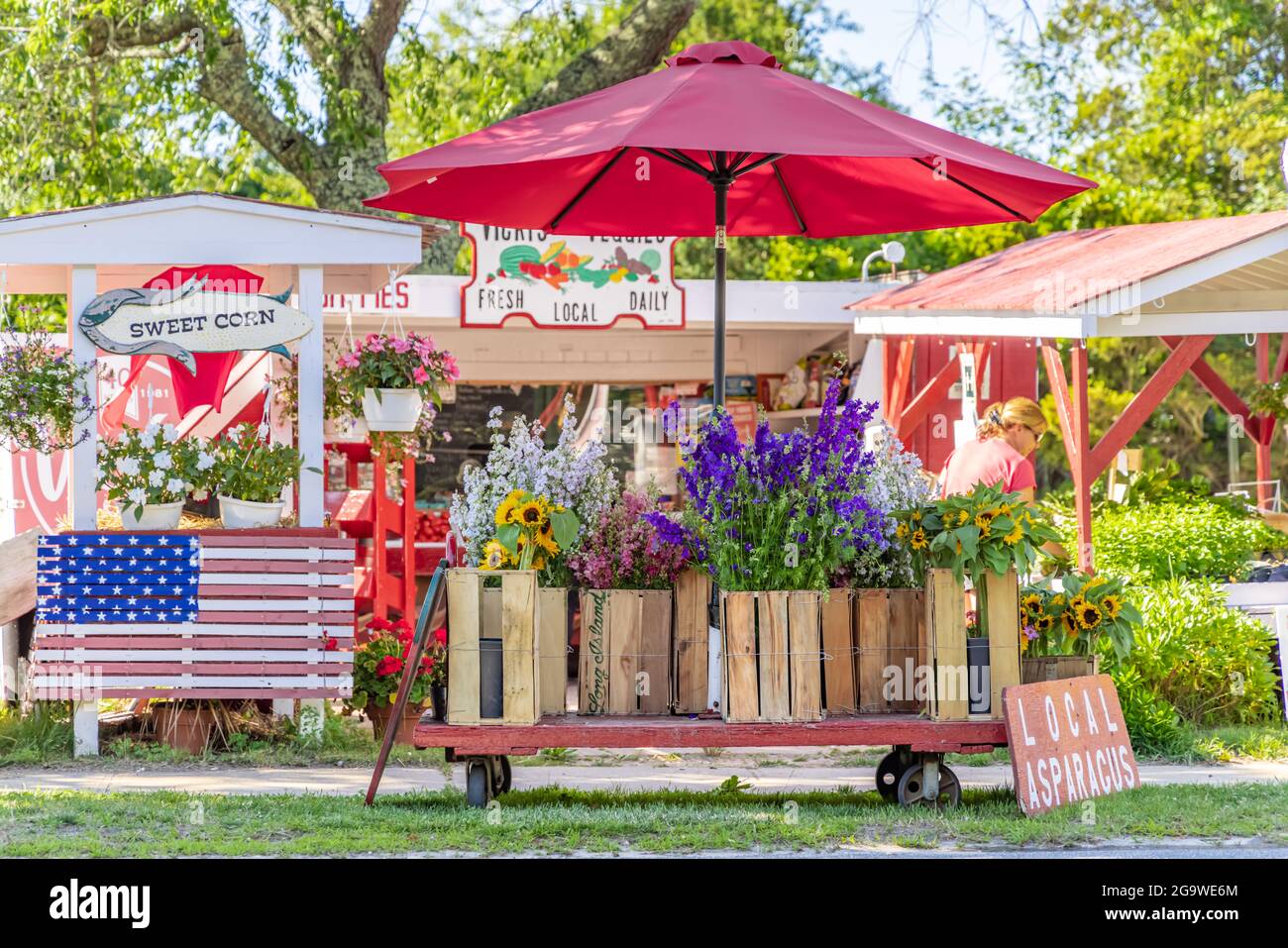 Stand de la ferme d'Amagansett Banque D'Images