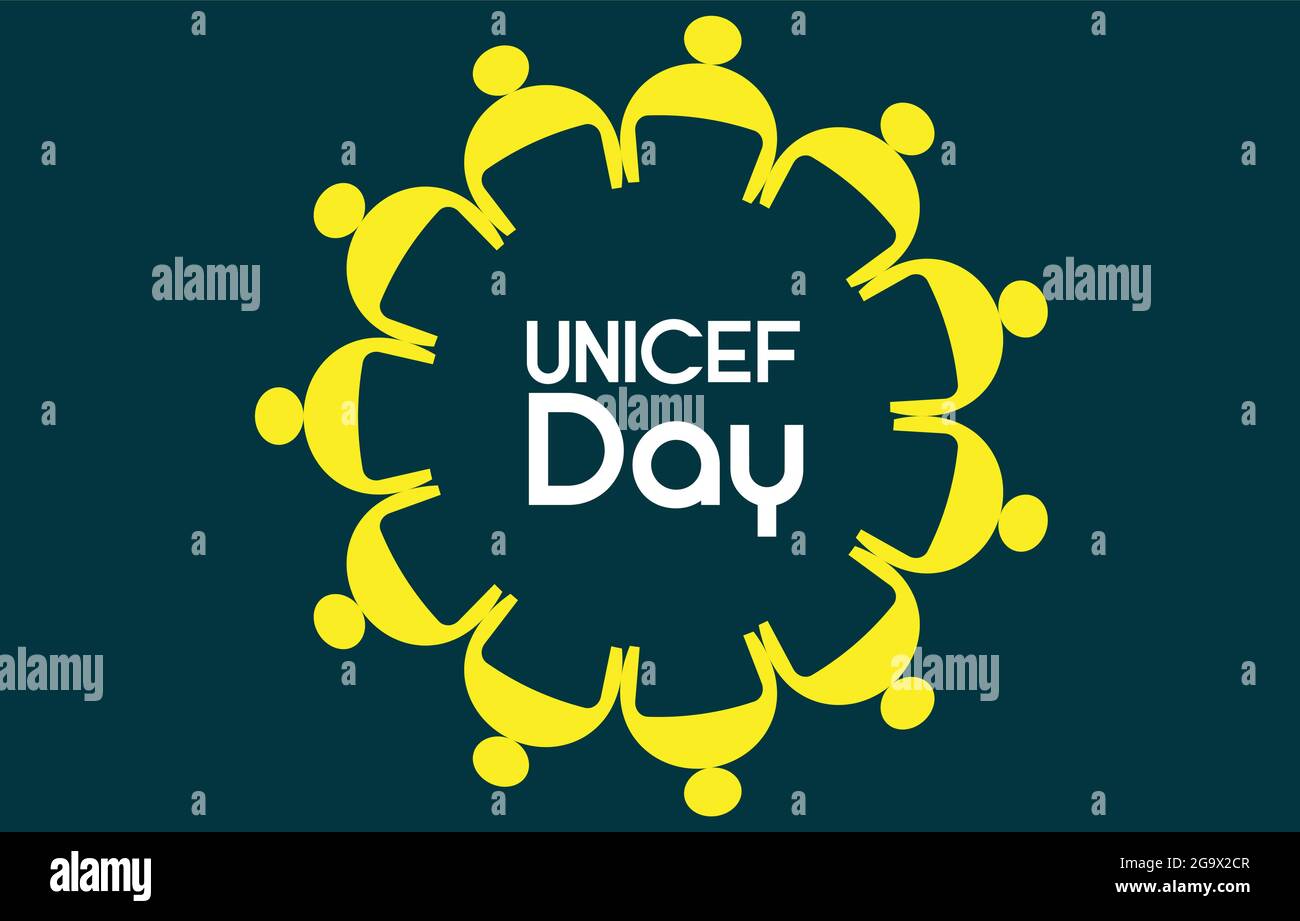 Modèle de vecteur de jour UNICEF Illustration de Vecteur