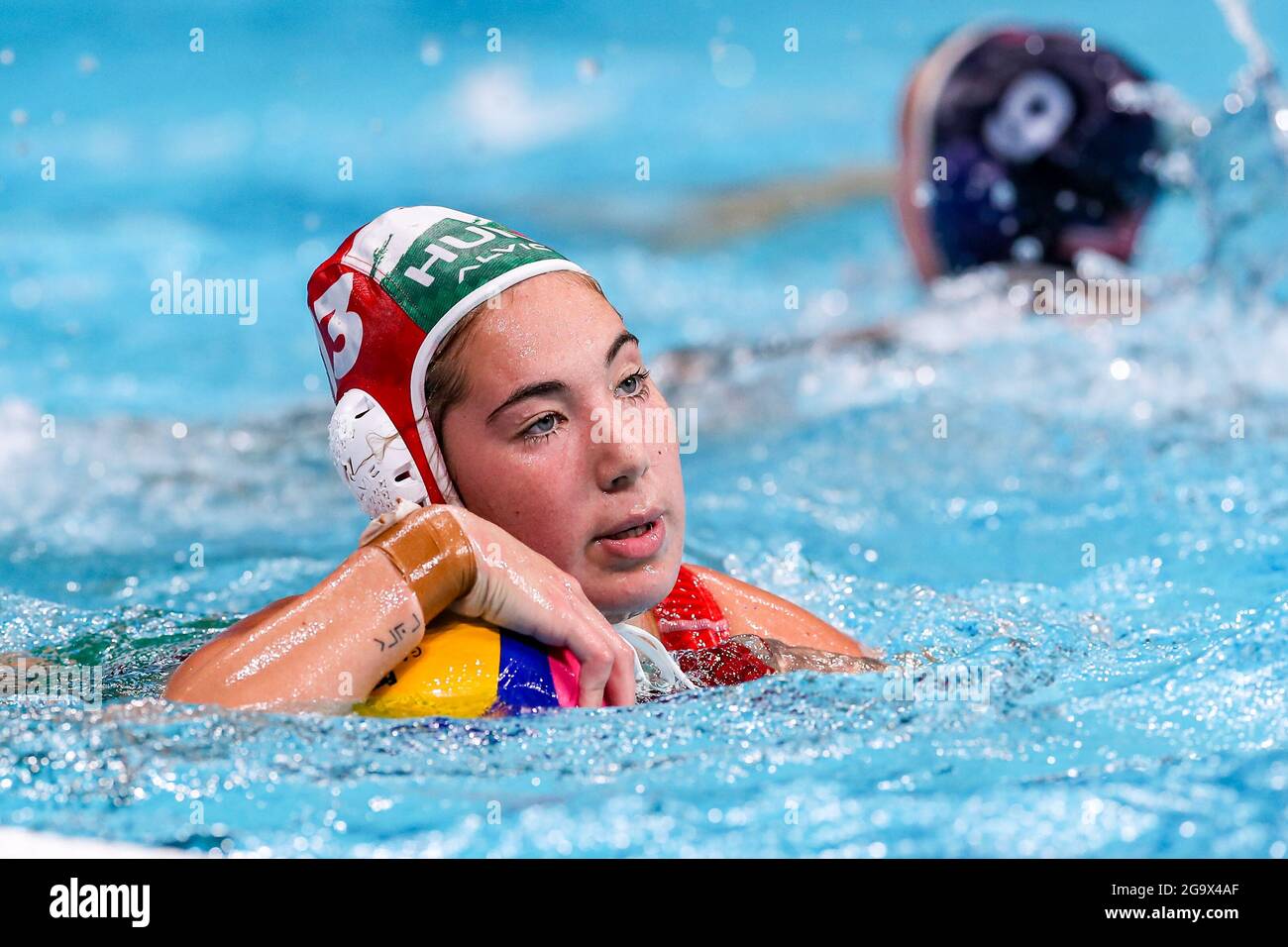 TOKYO, JAPON - JUILLET 28 : ALDA Magyari de Hongrie lors du match des femmes du tournoi de water-polo olympique de Tokyo 2020 entre la Hongrie et les États-Unis au Centre de tatouage Waterpolo le 28 juillet 2021 à Tokyo, Japon (photo de Marcel ter Pals/Orange Pictures) Banque D'Images