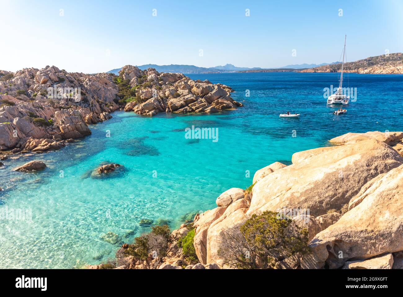Cala Coticcio, magnifique baie de la Maddalena, Sardaigne, Italie Banque D'Images