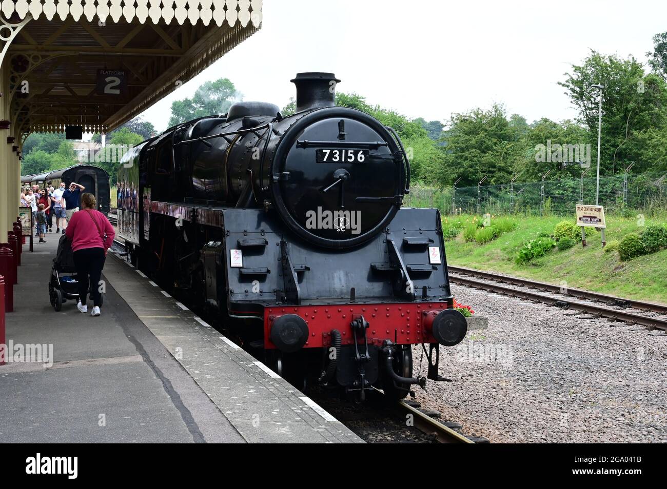 Locomotive à vapeur BR Standard classe 5 73156 Banque D'Images