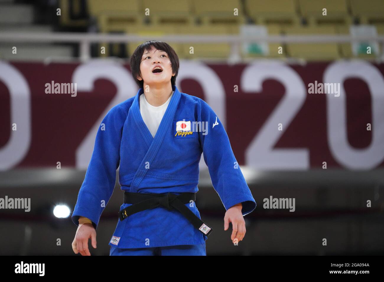 28-07-2021 JUDO: OLYMPICHE SPELEN: TOKYO JAPON Chizuru Arai du Japon remporte la médaille d'or contre Michaela Pollérès d'Autriche en 70 kg lors des Jeux Olympiques le 28 juillet. 2021 dans le Parc Nippon Budogan à Tokyo, Japon photo par SCS/Soenar Chamid Banque D'Images